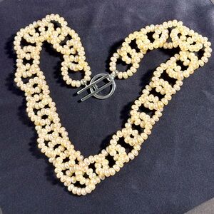 Freshwater Pearl Vintage Necklace Sterling Silver Clasp